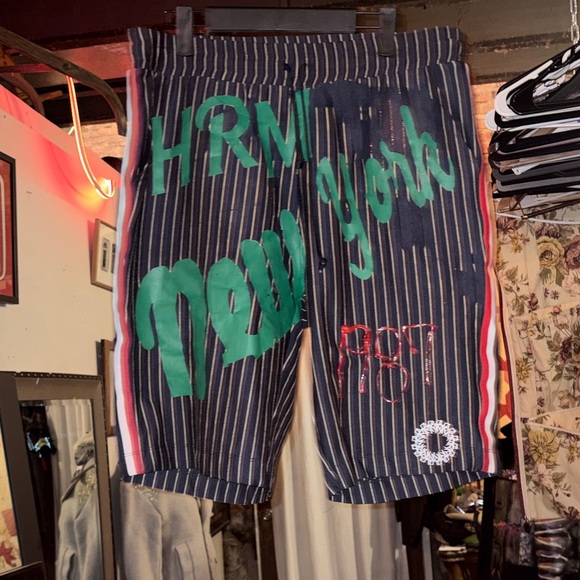 New York Striped Men's Athletic Shorts